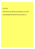 INF3705 Exam MCQs and Solutions for 2021 EXAM PREPARATION PASS WITH A+