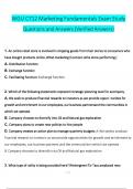 WGU C712 Marketing Fundamentals Exam Study Questions and Answers &lpar;Verified Answers&rpar; Questions and Verified Answers &lpar;2024 &sol; 2025&rpar;&comma; 100&percnt; Guarantee Pass