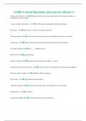 Traffic Control Questions And Answers Rated A&plus;