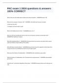 PAC exam 1 2024 questions & answers 100&percnt; CORRECT