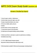 MPTC EVOC Exam Study Guide Questions and Answers &lpar;Verified by Expert&rpar; Questions and Verified Answers &lpar;2024 &sol; 2025&rpar;&comma; 100&percnt; Guarantee Pass