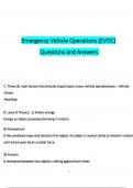 Emergency Vehicle Operations &lpar;EVOC&rpar; Questions and Answers Questions and Verified Answers &lpar;2024 &sol; 2025&rpar;&comma; 100&percnt; Guarantee Pass