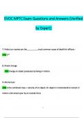 EVOC MPTC Exam Questions and Answers &lpar;Verified by Expert&rpar; Questions and Verified Answers &lpar;2024 &sol; 2025&rpar;&comma; 100&percnt; Guarantee Pass