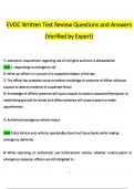 EVOC Written Test Review Questions and Answers &lpar;Verified by Expert&rpar; Questions and Verified Answers &lpar;2024 &sol; 2025&rpar;&comma; 100&percnt; Guarantee Pass