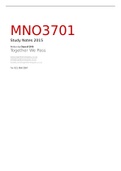 MNO3701 STUDY NOTES