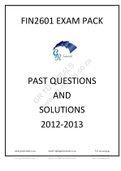 FIN2601 LATEST EXAM PACK