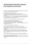 CE Shop State Practice Exam Attempt 1 Exam Questions And Answers