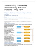 Nederlandse (!) samenvatting Discovering Statistics Using IBM SPSS, ISBN: 9781526419521  Statistiek (LET_CIWB-253)