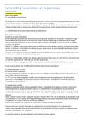 Samenvatting Fundamenten van de Psychologie
