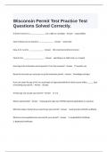  Wisconsin Permit Test Practice Test Questions Solved Correctly&period;