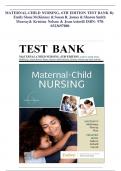 Test Bank for Maternal Child Nursing&comma; 6th Edition &lpar;McKinney&comma; 2022&rpar;&comma; Chapter 1-55 All Chapters - Copy &lpar;1&rpar;&period;pdf