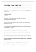 Nutrition Final - hlth 335