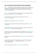 NR 130 EXAM QUESTIONS AND ANSWERS 