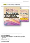 TEST bank For -Psychiatric Mental Health Nursing&comma; 9th Edition by Sheila L&period; Videbeck&comma; 9781975184773 Chapters 1 - 24 ultimate guide  Guide A&plus;