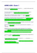 AVMG 4200 - Exam 1  Questions And Answers Rated A&plus; New Update Assured Satisfaction