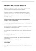 History & Metatheory Questions 