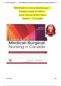 TEST BANK For Lewis's Medical Surgical Nursing in Canada&comma; 4th Edition by Jane Tyerman&comma; Shelley Cobbett&comma; Verified Chapters 1 - 72&comma; Complete Newest Version