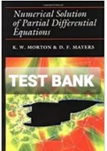 Exam (elaborations) TEST BANK FOR Numerical Solution of Partial Differential Equations ByyK. W. Morton, D. F. Mayers (Solution manual) 
