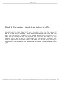 MIS 589 Week 4 Discussion; Local Area Network LANs
