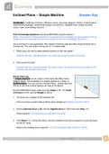 GIZMOS Inclined Plane &ndash; Simple Machine Answer Key