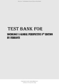 Sociology A Global Perspective, 9th Edition by Joan Ferrante Latest Test Bank