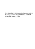 Test Bank Davis Advantage for Fundamentals Of Nursing &lpar;2 Volume Set&rpar; 4th Edition Judith M&period; Wilkinson&comma; Leslie S&period; Treas