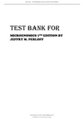 Microeconomics 7th Edition Jeffrey M. Perloff Latest Test Bank.