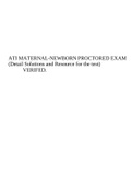 ATI MATERNAL-NEWBORN PROCTORED EXAM (Detail Solutions and Resource for the test)  VERIFED.