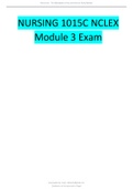 NURSING 1015C NCLEX Module 3 Exam 2021.