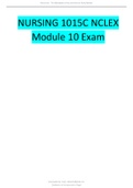 NURSING 1015C NCLEX Module 10 Exam 2021&period;