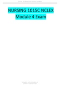 NURSING 1015C NCLEX Module 4 Exam 2021.