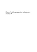 NUR2474Pharm Final Exam question and answers&period; NUR2474