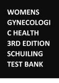 Womens Gynecologic Health 3rd Edition Schuiling Test Bank Updated