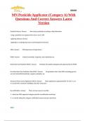 MN Pesticide Applicator &lpar;Category A&rpar; With Questions And Correct Answers Latest Version