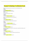 Surgical Technology Certification Exam