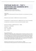 PORTAGE NURS 251 - TEST 3 QUESTIONS AND ANSWERS WITH SOLUTIONS 2024