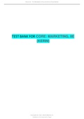 TEST BANK FOR CORE MARKETING&comma; 8E &lpar;KERIN&rpar; UPDATED