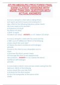 ATI RN MEDSURG PROCTORED FINAL EXAM 3 LATEST VERSIONS &lpar;VERSION A&comma; B & C&rpar; 2024&sol;2025 ACTUAL EXAM EACH VERSION CONTAINS 100 QUESTIONS AND CORRECT ANSWERS