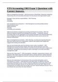 UTA Accounting 2302 Exam 1 Questions with Correct Answers&period;