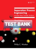Exam &lpar;elaborations&rpar; TEST BANK FOR Separation Process Engineering Includes Mass Transfer Analysis 3rd Edition By Phillip C&period; Wankat &lpar;Instructor's Solution Manual&rpar; 