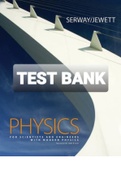 Exam (elaborations) TEST BANK FOR SERWAY AND JEWETT'S PHYSICS FOR SCIENTISTS AND ENGINEERS 7TH EDITION VOLUME 2  