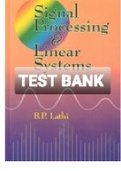 Exam (elaborations) TEST BANK FOR Signal Processing and Linear Systems By Bhagwandas P. Lathi (Solution Manual) 