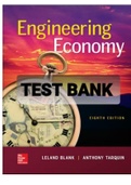 Exam (elaborations) TEST BANK FOR Engineering Economy 8th Edition By  Leland Blank, Anthony Tarquin (Solution Manual ) 