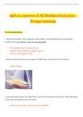 A&P 101 AnswersofAllModulesFinal 2020 - Portage Learning