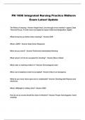PN 1006 Integrated Nursing Practice Midterm Exam Latest Update