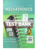 TEST BANK FOR Introduction to Mechatronics and Measurement Systems 4th Edition By David G. Alciatore, Michael B. Histand 