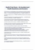 Health Final Exam - NJ Accident and Health Questions and Answers