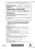 Edexce Mathematics International Advanced Subsidiary&sol;Advanced Level Pure Mathematics P1