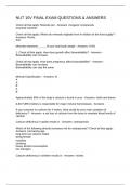 NUT 10V FINAL EXAM QUESTIONS & ANSWERS