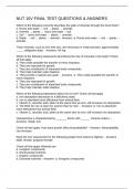 NUT 10V FINAL TEST QUESTIONS & ANSWERS